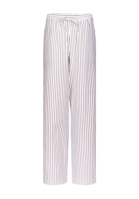 cisco triped cotton trousers woman red and light blue LOULOU DE SAISON | CISCODARK RED/LIGHT BLUE